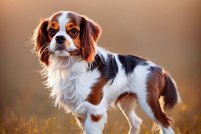 cavalier king charles dog running on grass field for sale in singapore